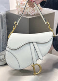 Dior Small Saddle Bag White