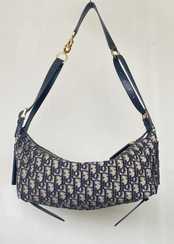 Dior Medium D-Journey Bag Deep Blue
