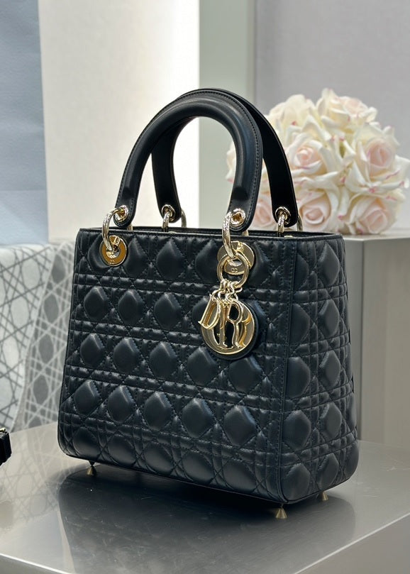Medium Lady Dior Bag - Black