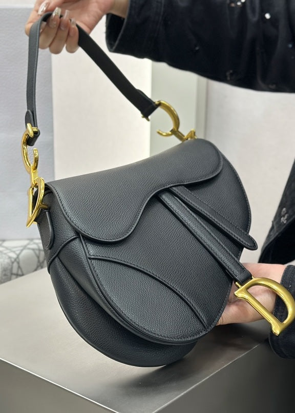Small Saddle Bag with Strap - Black