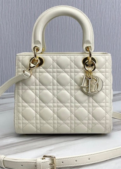 Dior Medium Lady Dior Bag White
