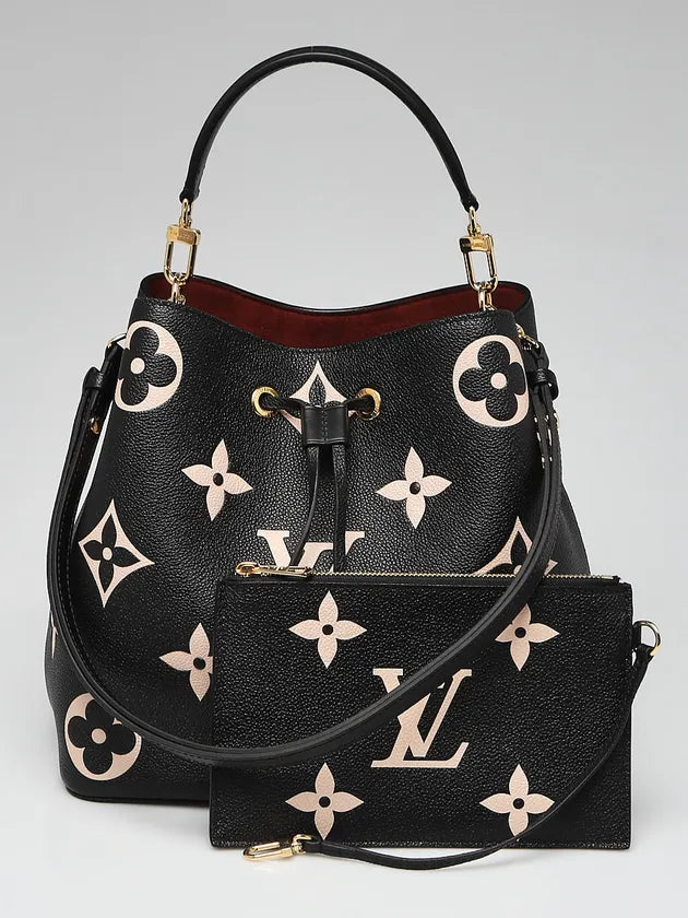 NéoNoé MM – Black &amp; Beige Monogram Empreinte