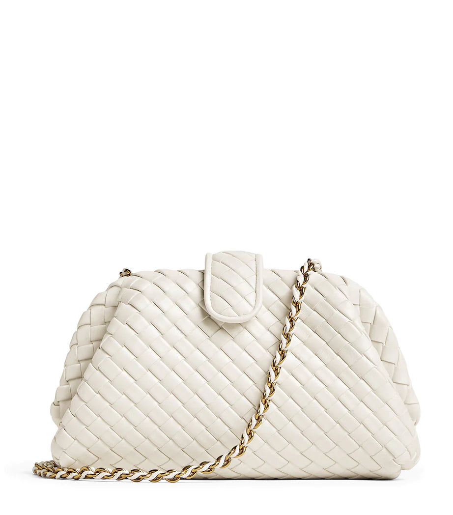 Lauren Woven Clutch Bag - Off White