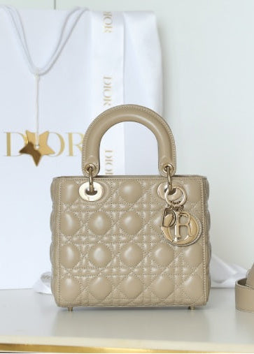 Dior Small Lady Dior Bag Beige
