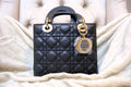 Lady Dior Bag with Strap - Black