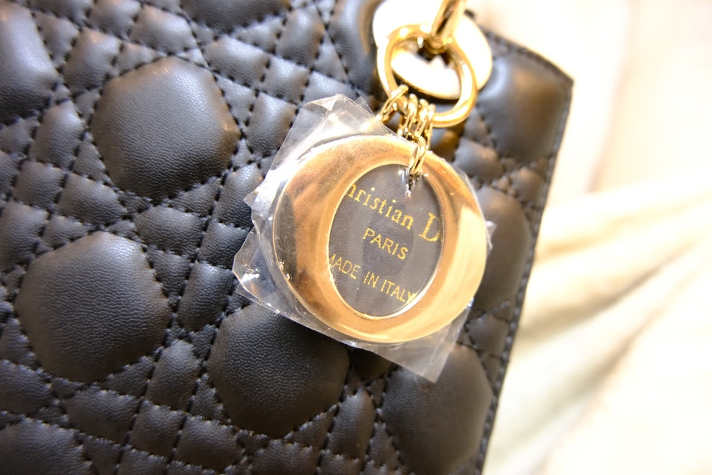 Lady Dior Bag with Strap - Black