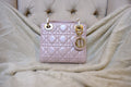 Small Lady Dior Bag with Strap - Pearly Pink