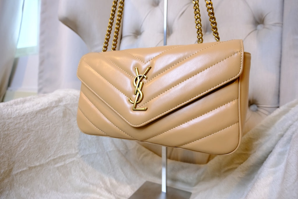 Loulou Medium in Matelassé - Natural Tan