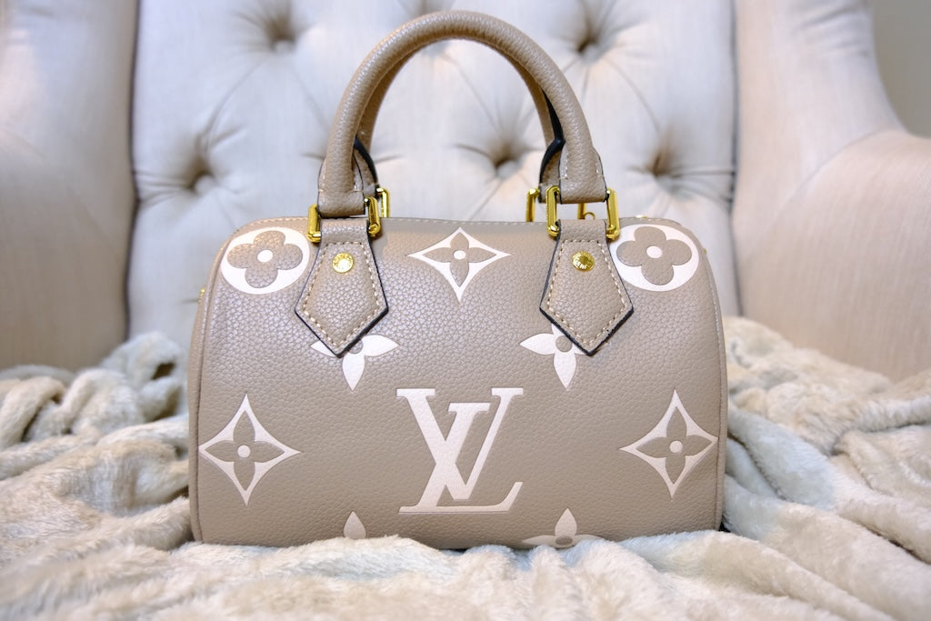 Speedy Bandoulière 25 – Tourterelle Monogram Empreinte