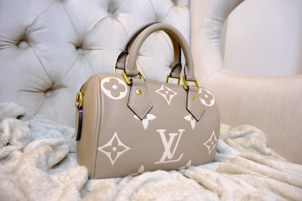 Speedy Bandoulière 25 – Tourterelle Monogram Empreinte