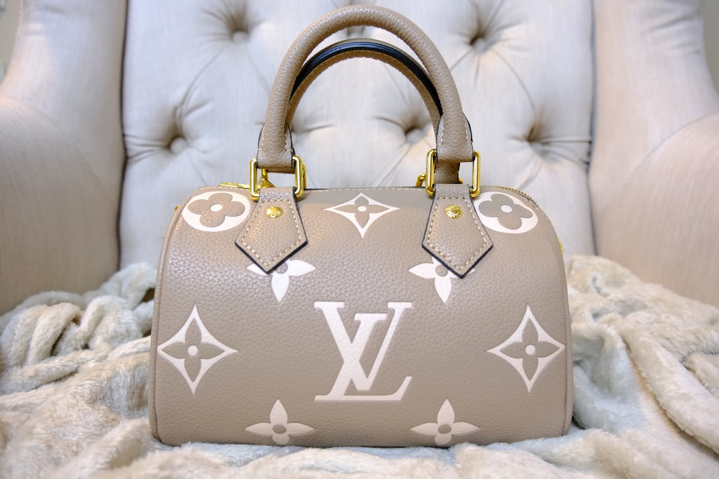 Speedy Bandoulière 25 – Tourterelle Monogram Empreinte