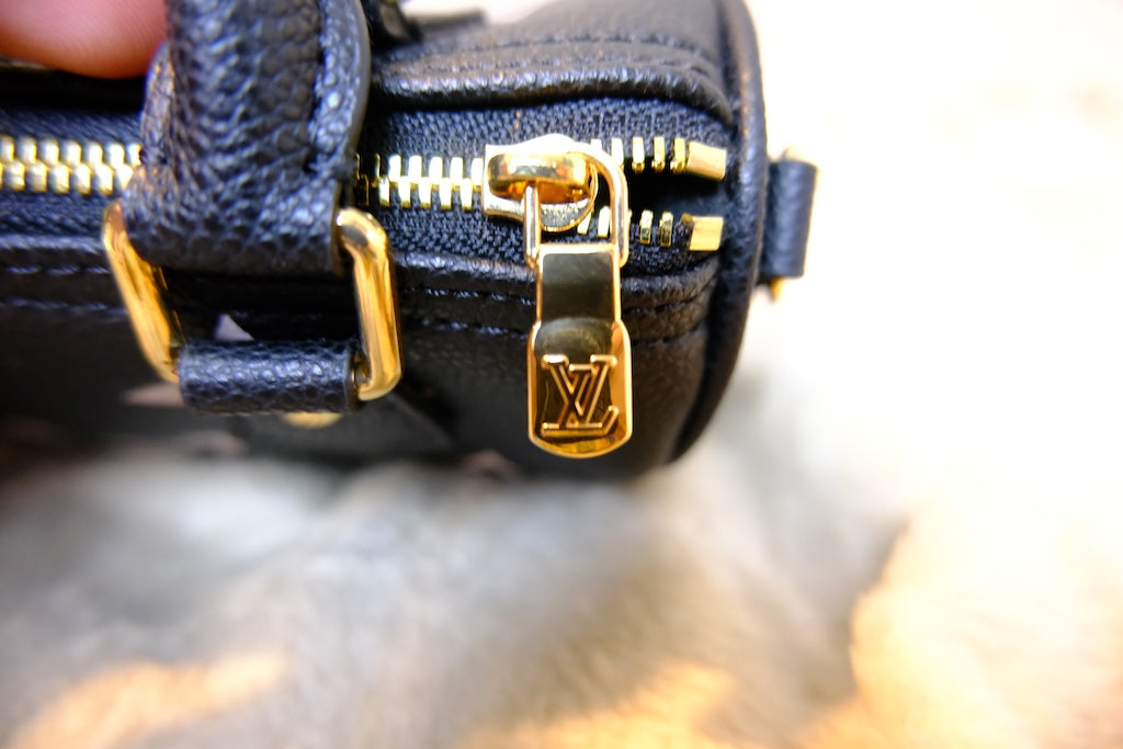 Nano Speedy – Black & Beige Monogram Empreinte