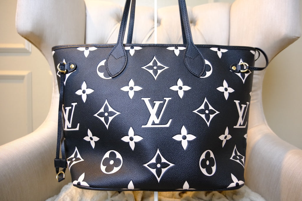 Neverfull MM - Black Beige Monogram Empreinte