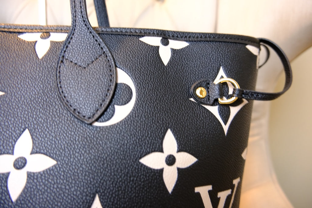 Neverfull MM - Black Beige Monogram Empreinte