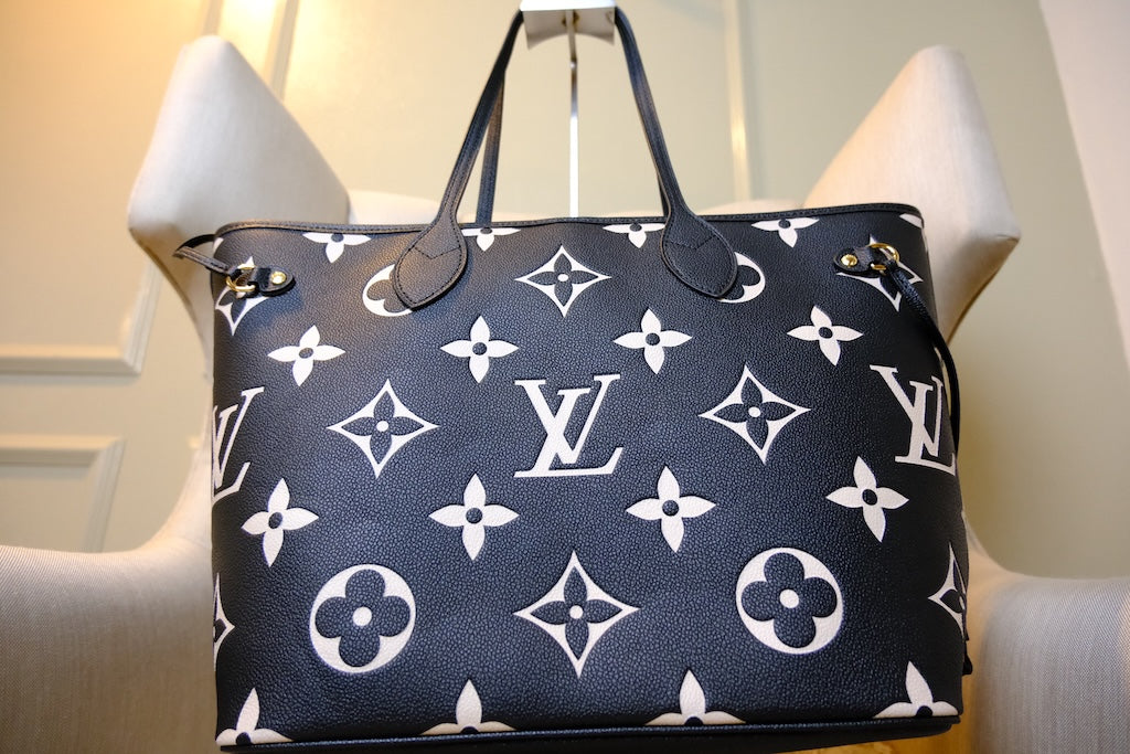 Neverfull MM - Black Beige Monogram Empreinte