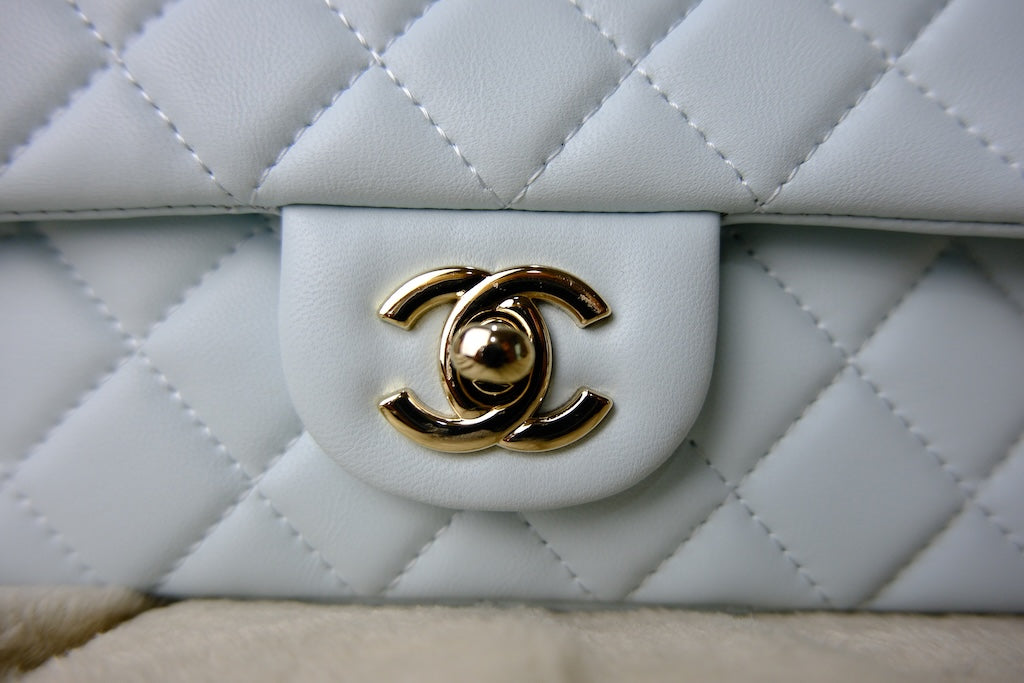 Mini Top Handle Rectangular Flap - Light Blue