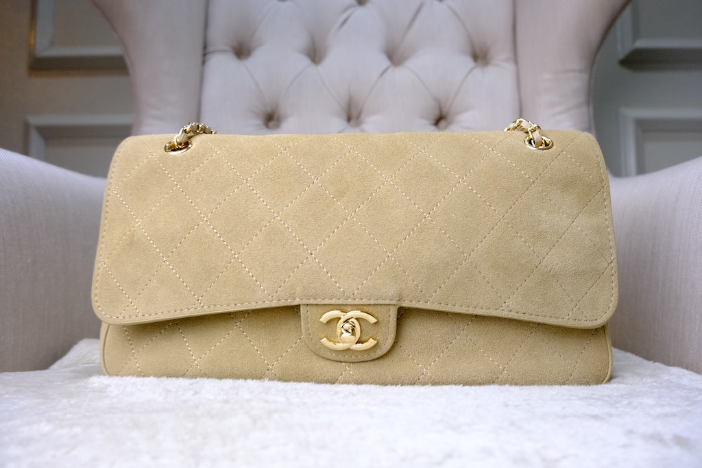 Suede Classic Flap - Beige
