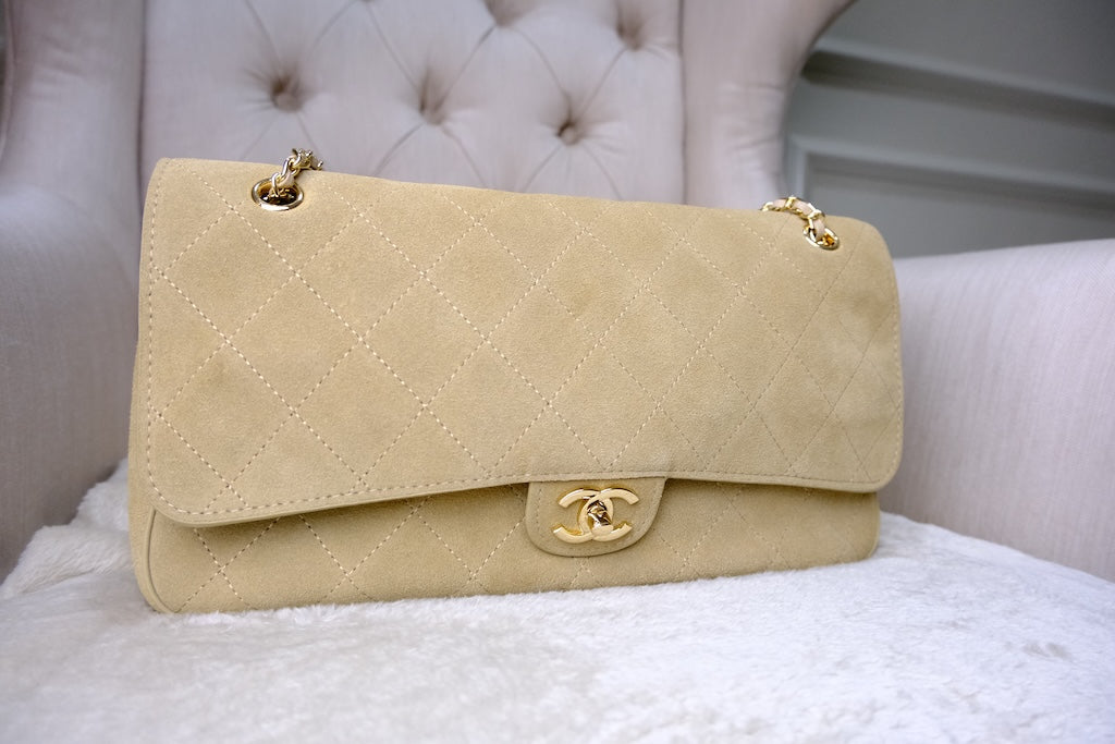 Suede Classic Flap - Beige