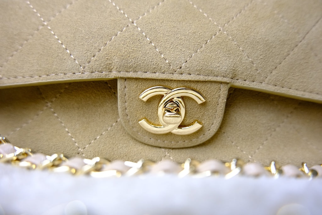 Suede Classic Flap - Beige