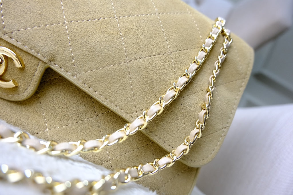 Suede Classic Flap - Beige