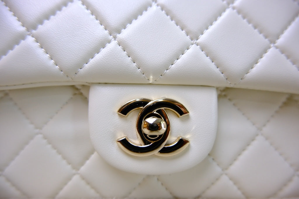 Mini Top Handle Rectangular Flap- White