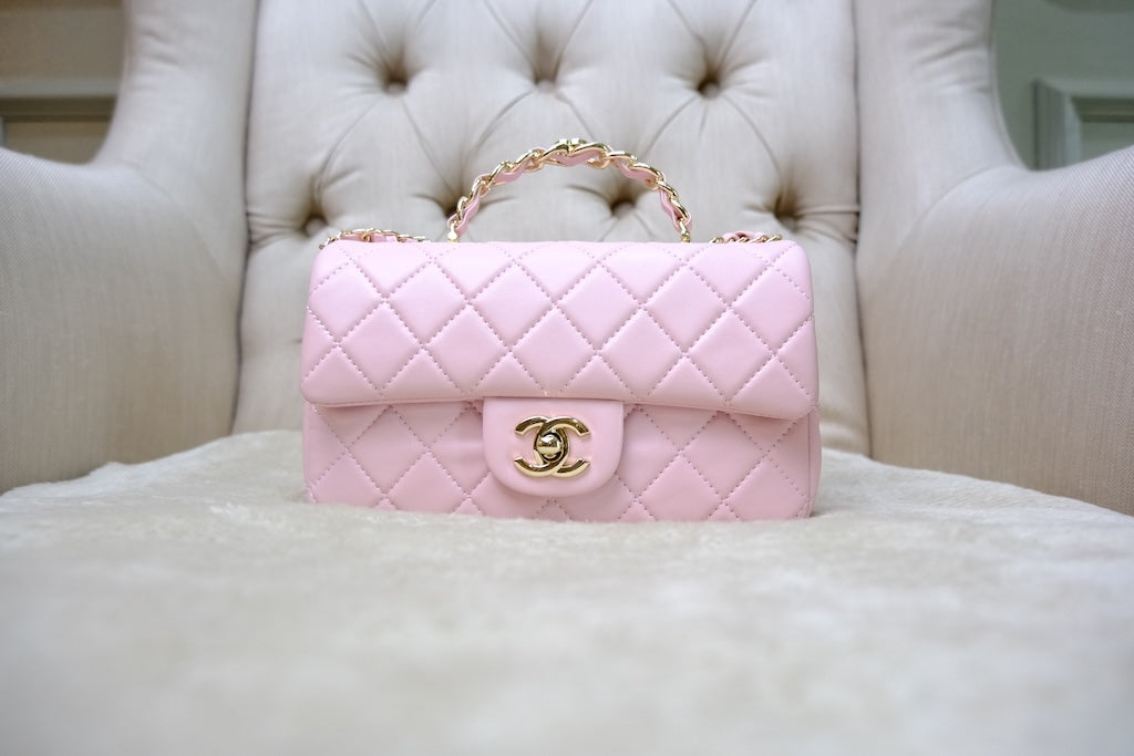 Mini Top Handle Rectangular Flap - Light Pink