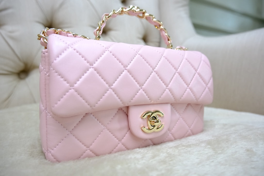 Mini Top Handle Rectangular Flap - Light Pink