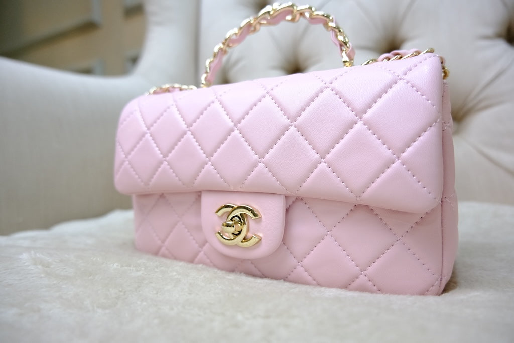 Mini Top Handle Rectangular Flap - Light Pink