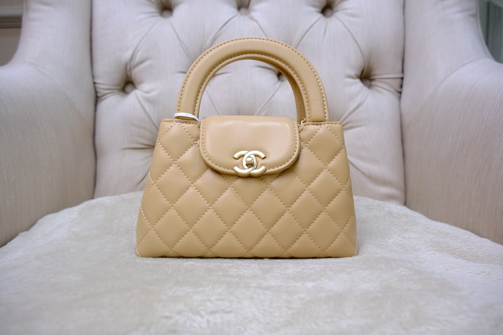 Mini Kelly Top Handle - Beige