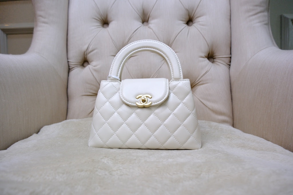 Mini Kelly Top Handle - White