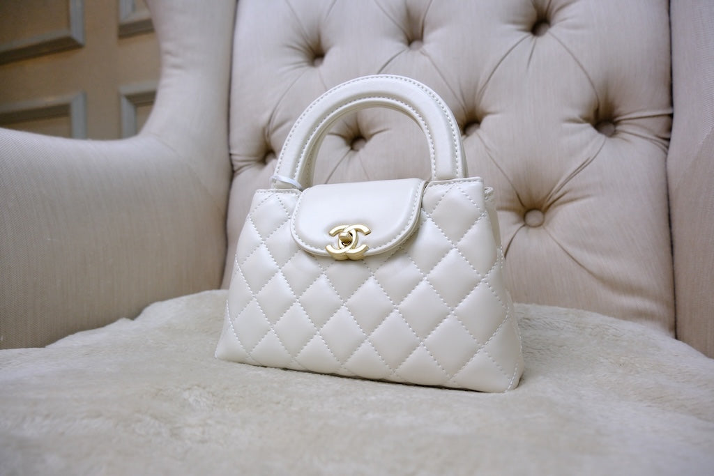 Mini Kelly Top Handle - White