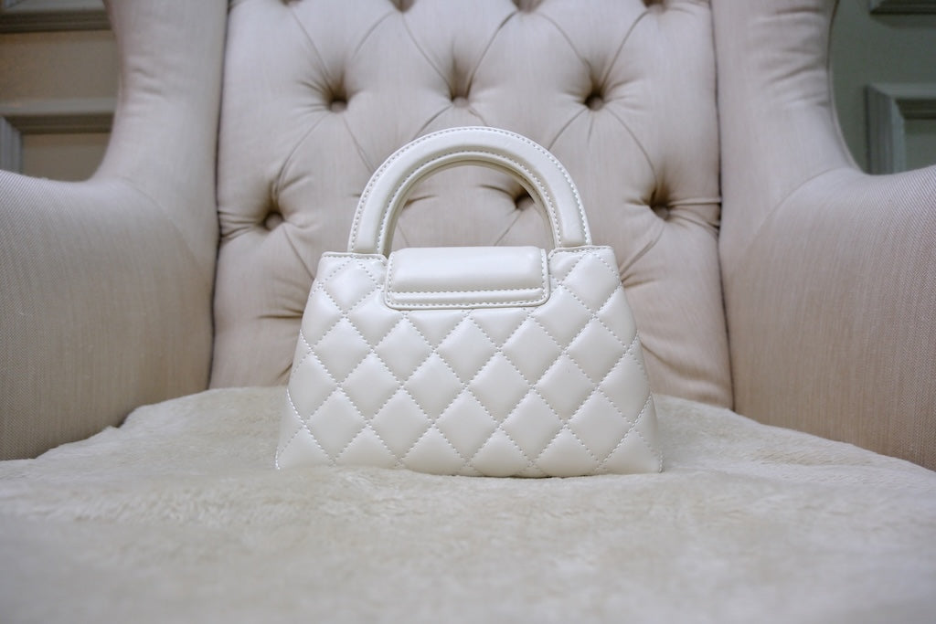 Mini Kelly Top Handle - White