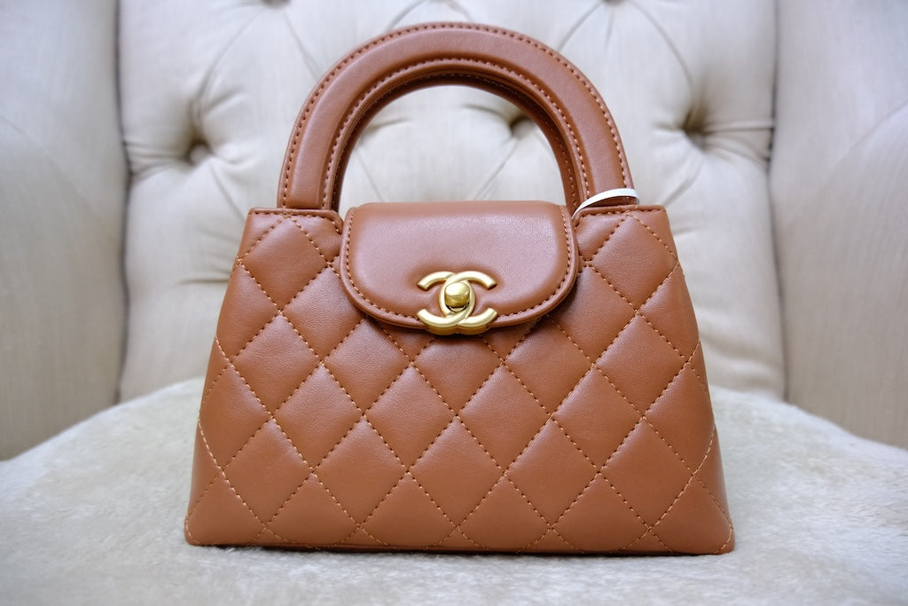 Mini Kelly Top Handle - Rust Brown
