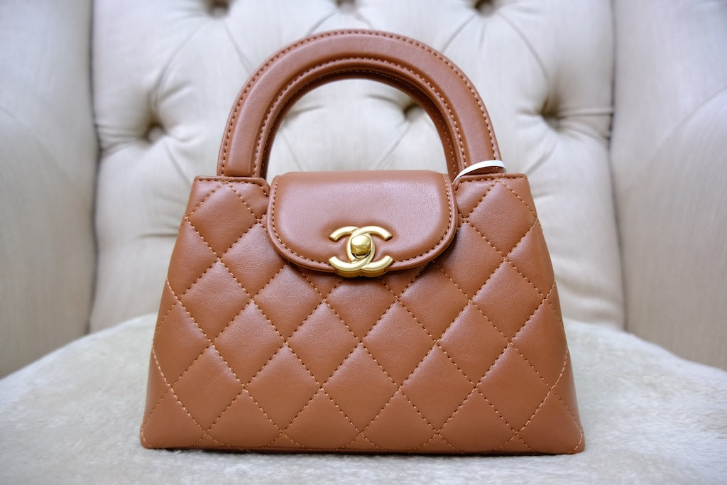 Mini Kelly Top Handle - Rust Brown