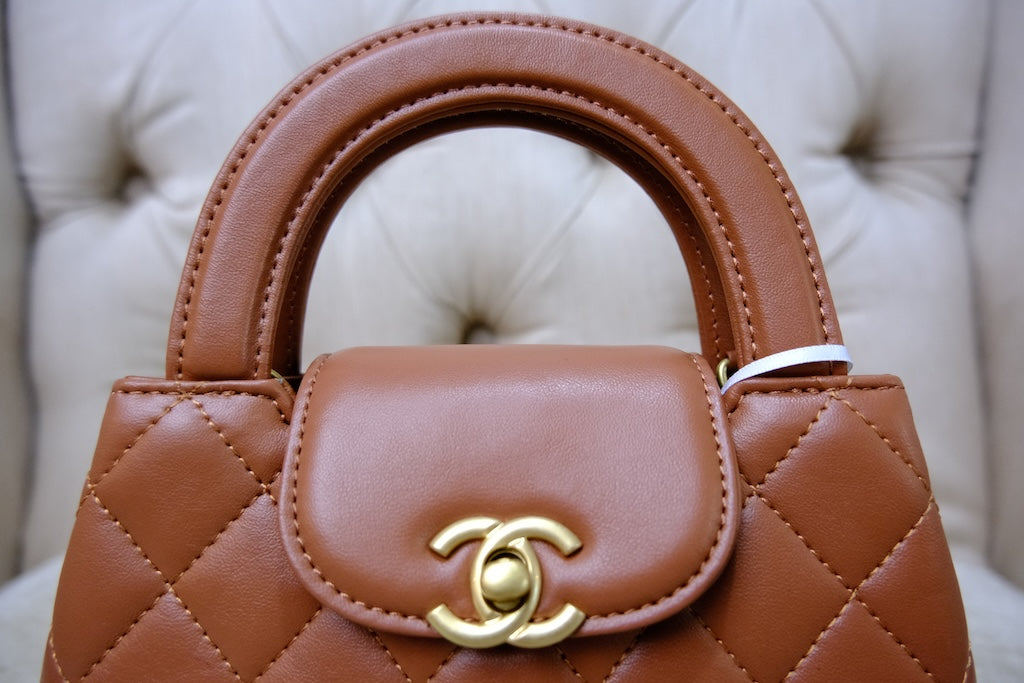 Mini Kelly Top Handle - Rust Brown
