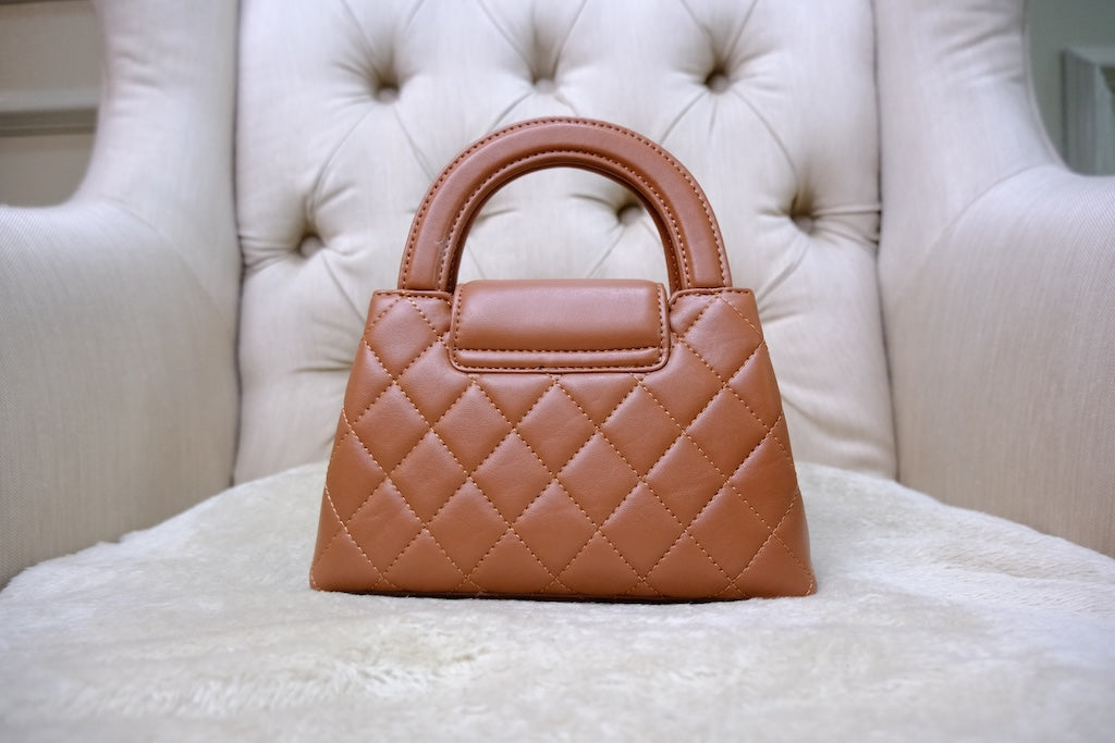 Mini Kelly Top Handle - Rust Brown