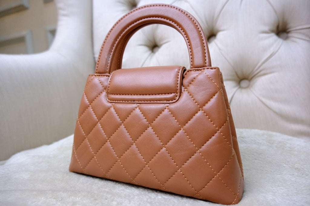 Mini Kelly Top Handle - Rust Brown
