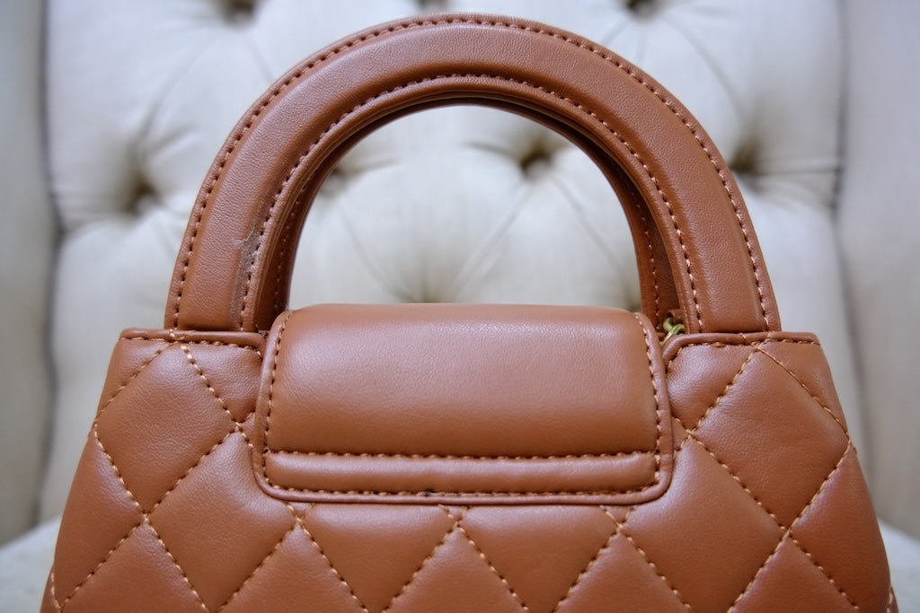 Mini Kelly Top Handle - Rust Brown