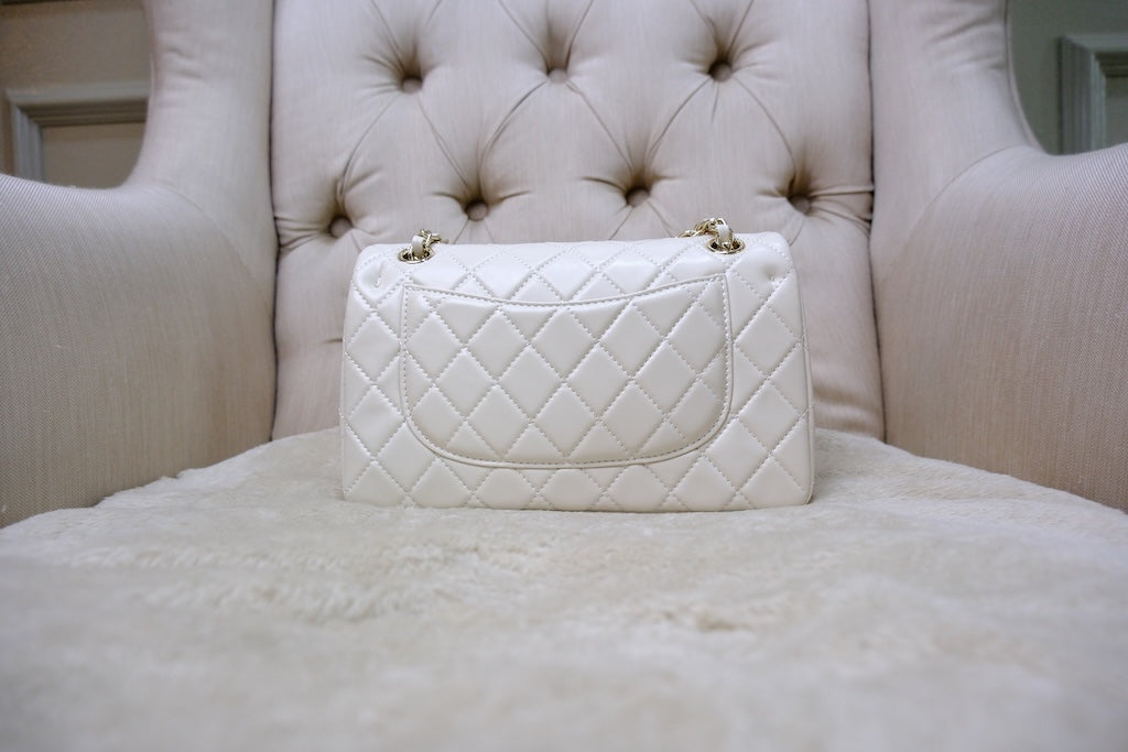 Small Classic Double Flap - White