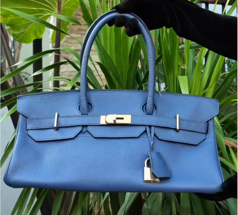 Birkin Shoulder 42 - Bleu Saphir