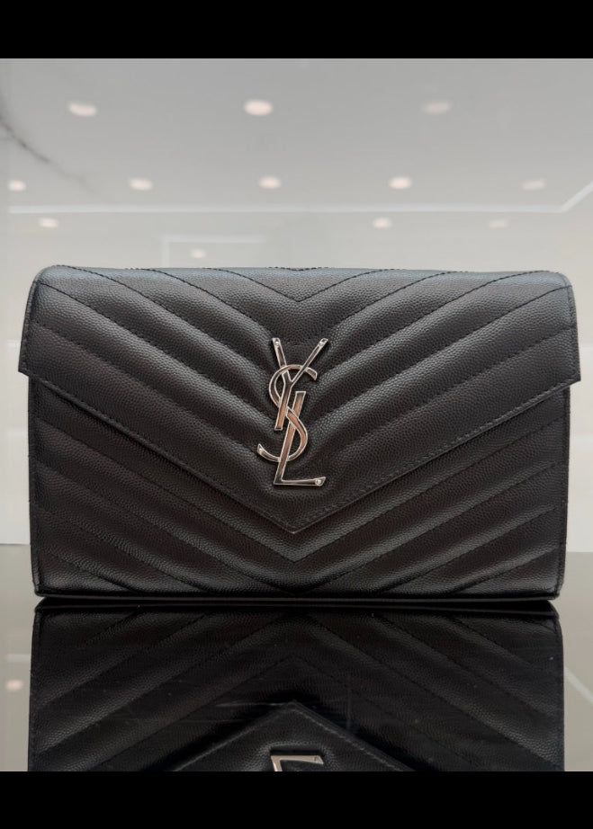 YSL Cassandre Envelope WOC Black