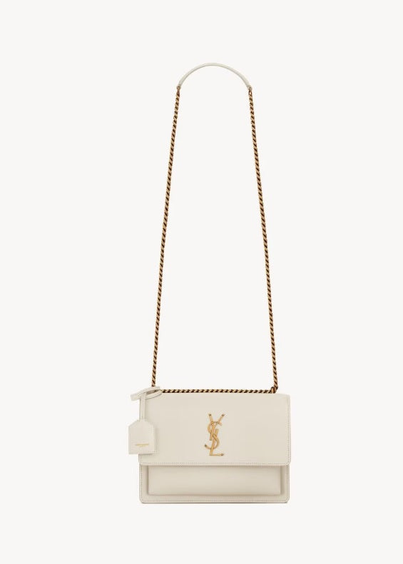 YSL Sunset Medium Blanc Vintage