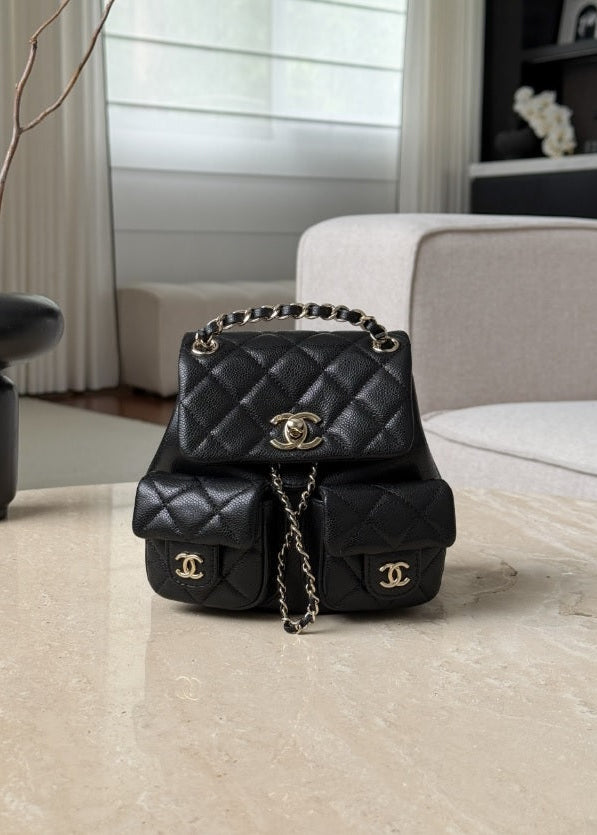 Chanel Medium Duma Backpack Black