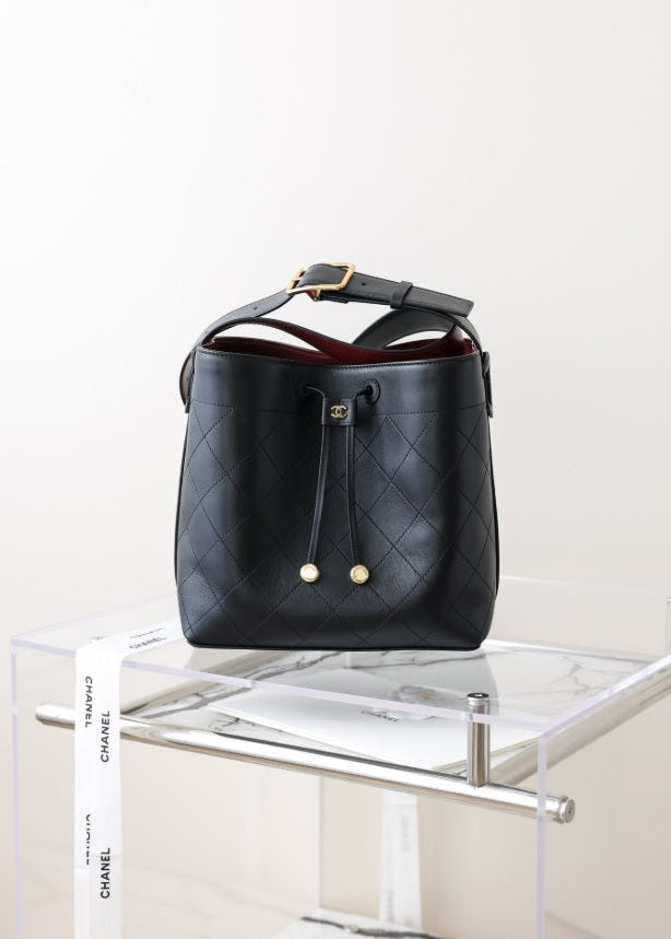Chanel Small Bucket Bag Black