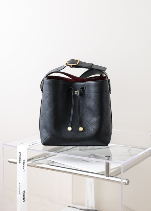 Chanel Small Bucket Bag Black