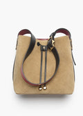 Chanel Small Suede Bucket Bag Beige