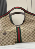 Gucci Giglio Large Tote Canvas Brown