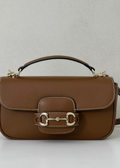 Gucci Horsebit 1955 Baguette Brown